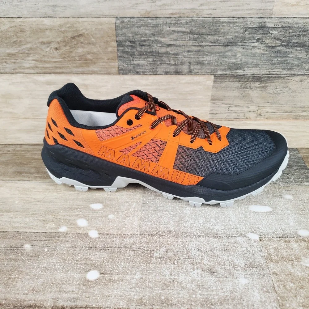 Mammut Sertig II Low GTX Mens Shoes Sz 11.5 Dark Steel Tangerine Hiking Sneakers